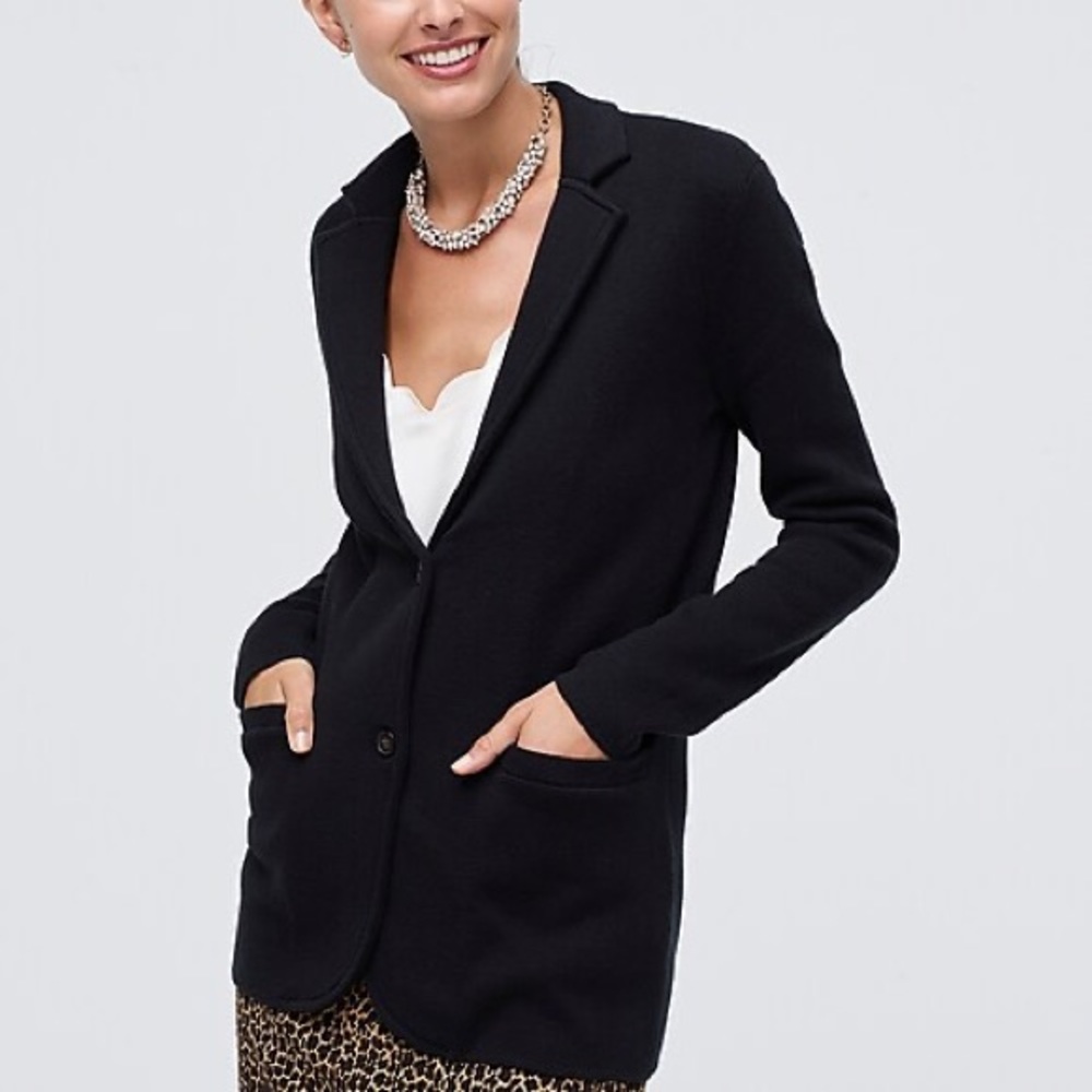 J. Crew Black Sweater Blazer